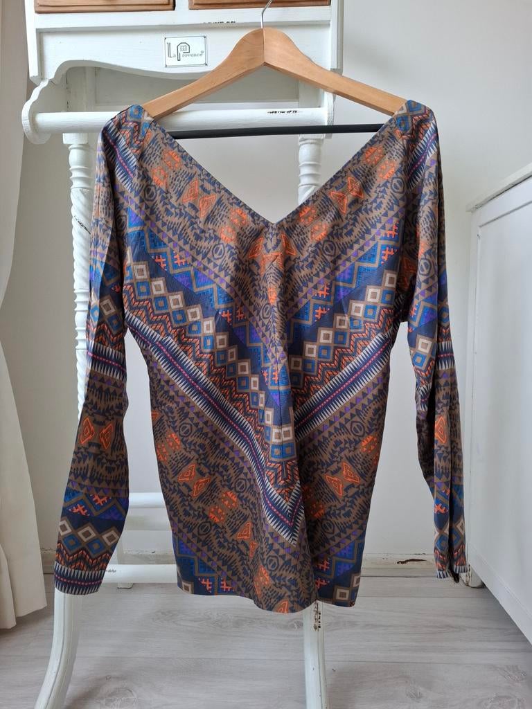 Antik Batik tuniek mt. L, Bruin, Verzenden, Maat 42/44 (L), Nieuw
