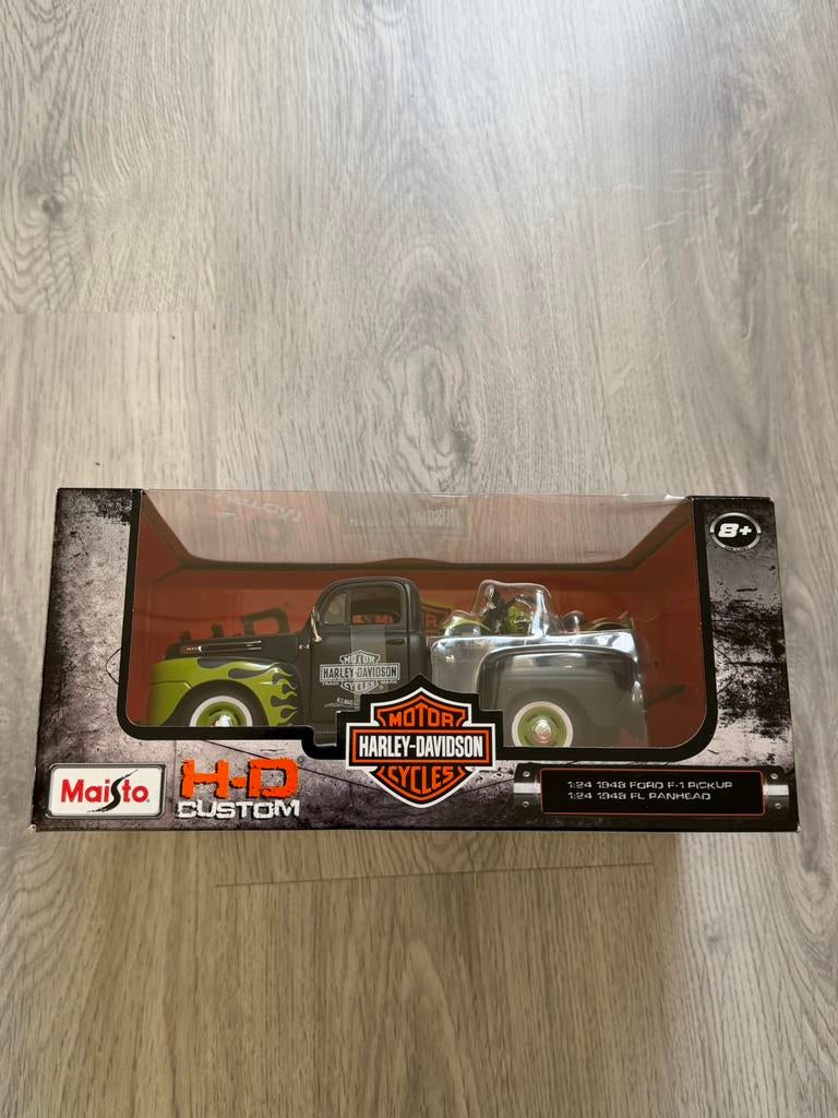 Maisto Harley-Davidson 1948 FORD F-1 Truck + 1948 Motorcycle, Ophalen of Verzenden, Nieuw, Auto, Maisto