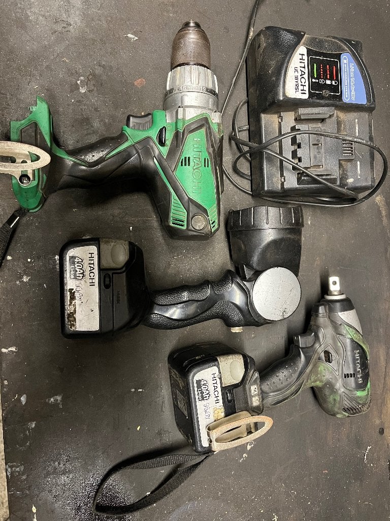Hitachi accu gereedschap, Ophalen, Gebruikt, Boor- en Schroefmachine, Variabele snelheid