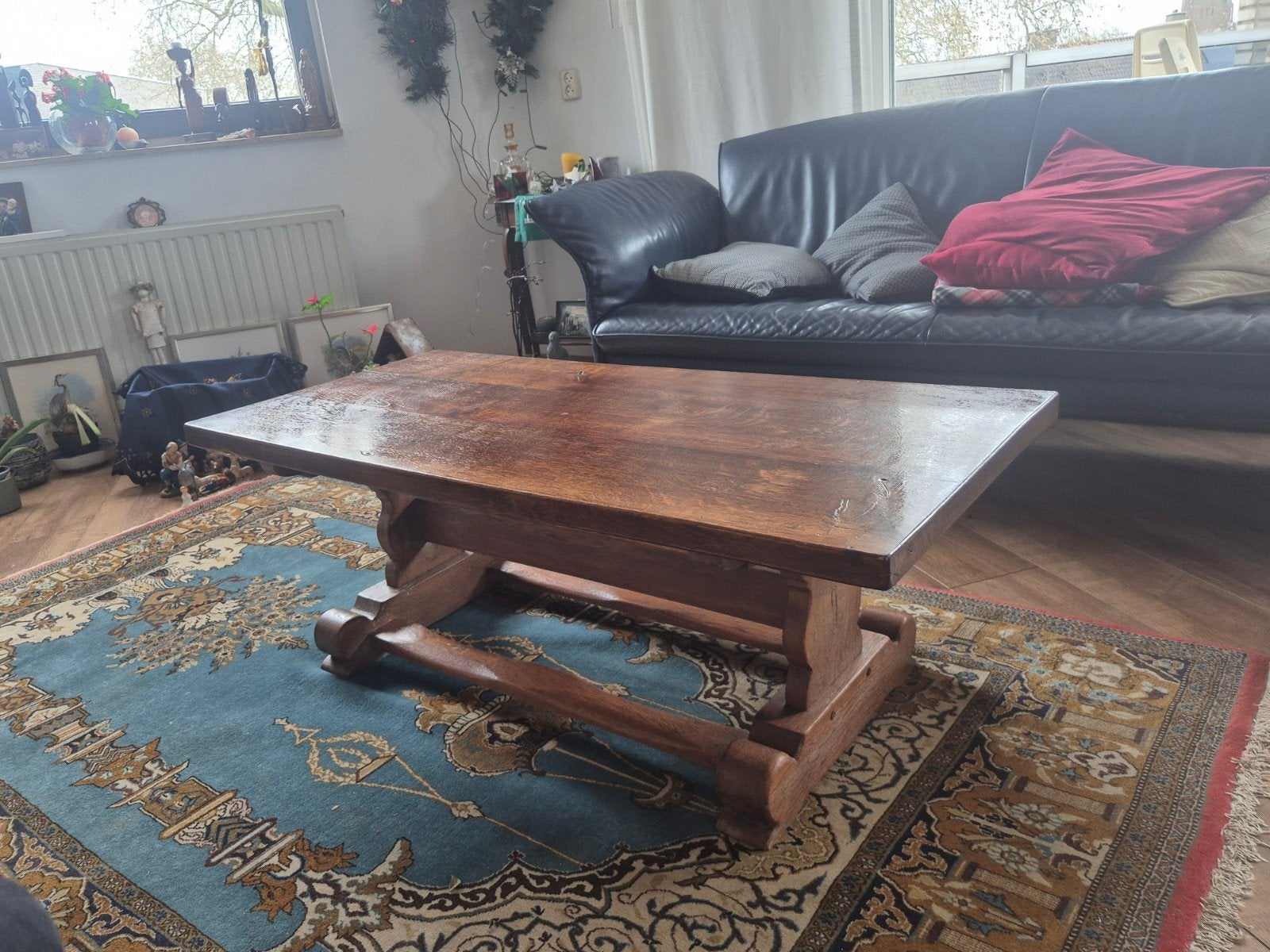 Houten salontafel - 125x57x45cm, Ophalen, Gebruikt, 100 tot 150 cm, 50 tot 100 cm