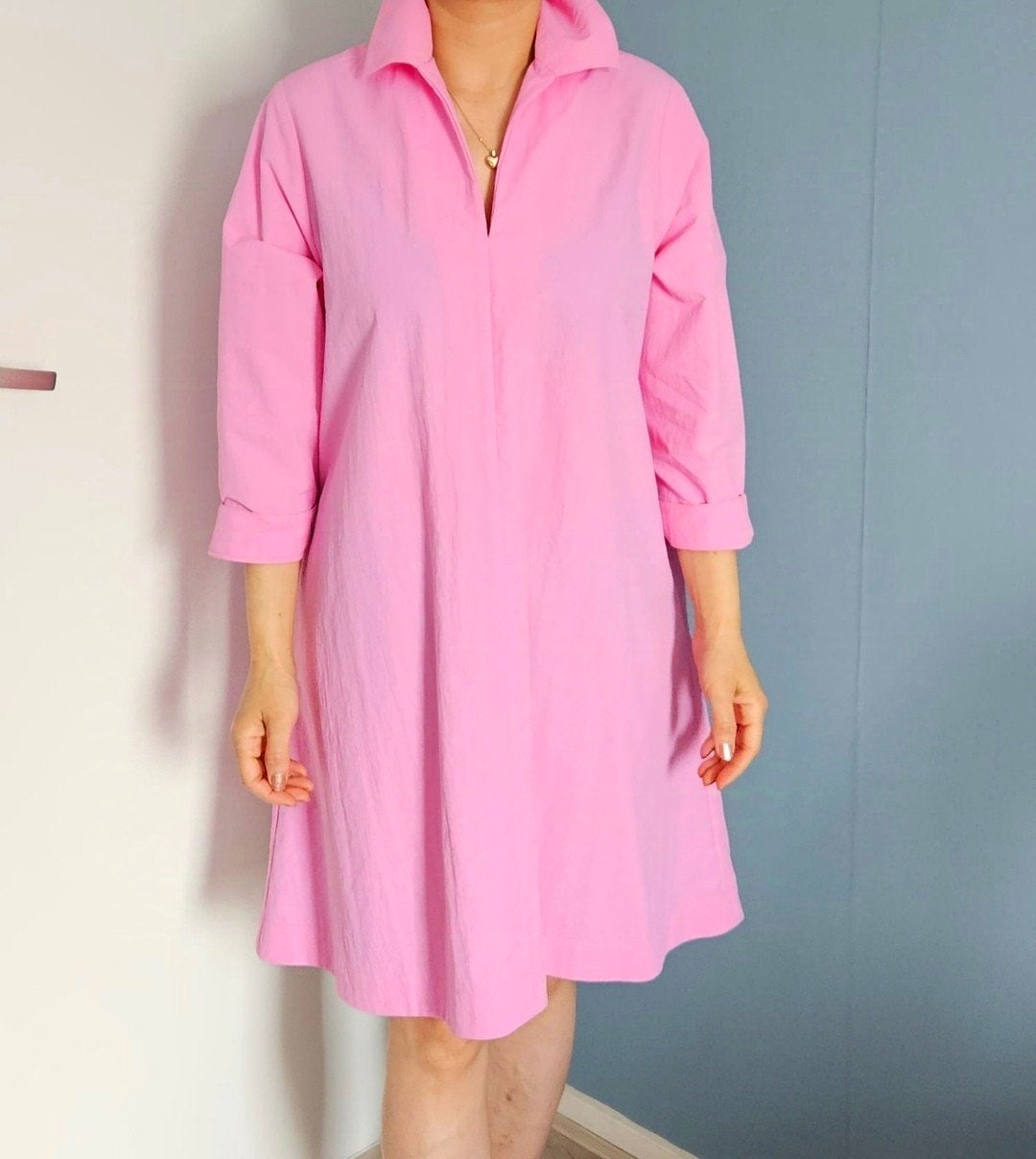 Natan A-lijn jurk roze, oversized maat 38/40, z.g.a.n., Maat 38/40 (M), Ophalen of Verzenden, Zo goed als nieuw, Knielengte