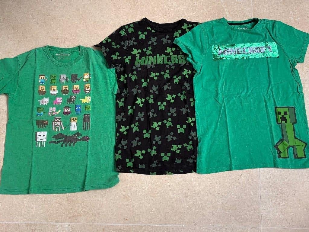 Minecraft Mojang t shirts 146/S, Ophalen of Verzenden, Gebruikt, Jongen of Meisje, Shirt of Longsleeve