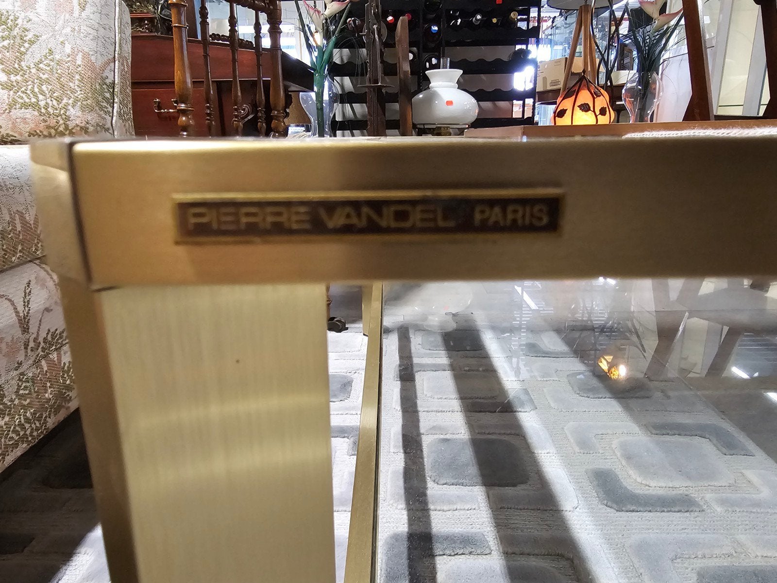 Pierre Vandel Paris salontafel - 103x103x42 cm, Gebruikt, Modern, Klassiek, Design, Ophalen of Verzenden, Glas