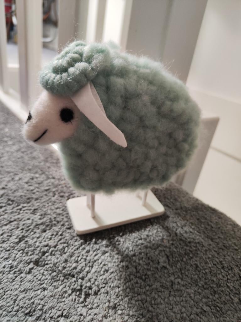 Decoratie schaapje, Groen, Nieuw, Ophalen of Verzenden, Natuurlijk materiaal