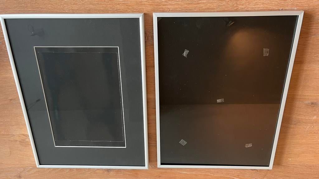 Zilverkleurige fotolijsten in diverse maten, Ophalen, Gebruikt