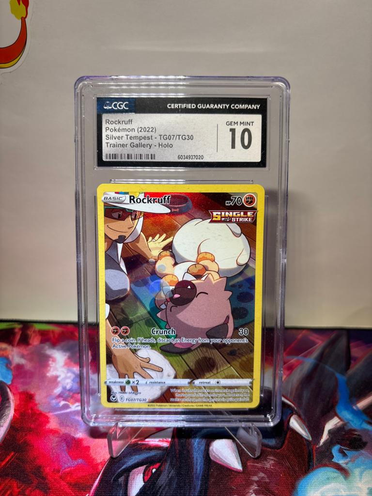Rockruff Pokémon CGC 10 Gem Mint Silver Tempest TG07/TG30, Ophalen of Verzenden, Nieuw, Losse kaart, Foil