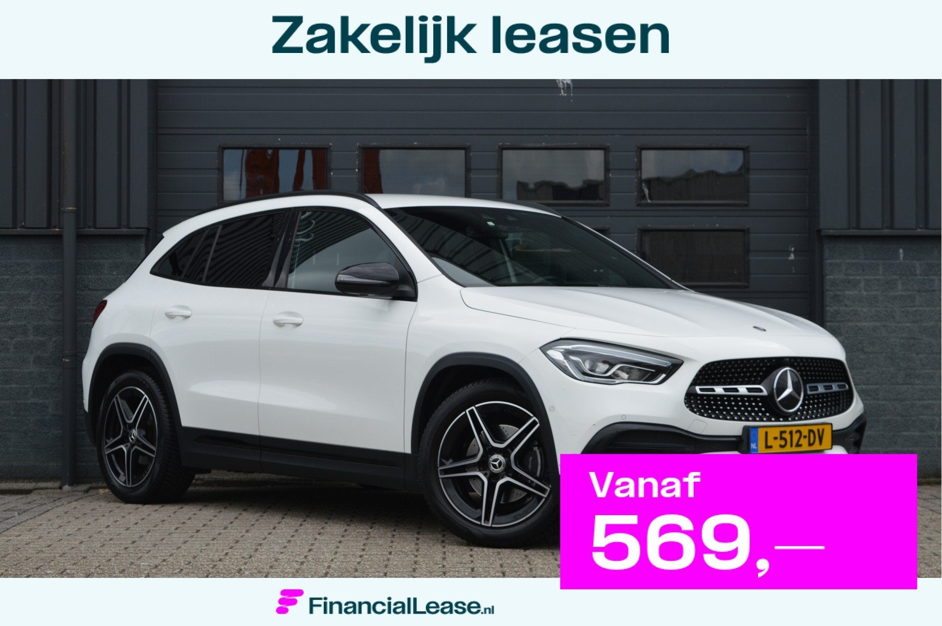 Mercedes-Benz GLA 200 Business Solution AMG | CAMERA | SFEER, Dealer onderhouden, 4 cilinders, Met garantie (alle), Wit