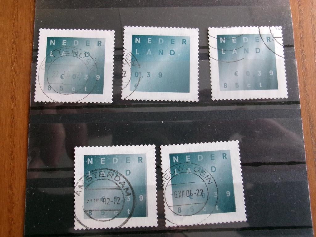 2001 - 5 rouwzegels (493c), Verzenden, Gestempeld