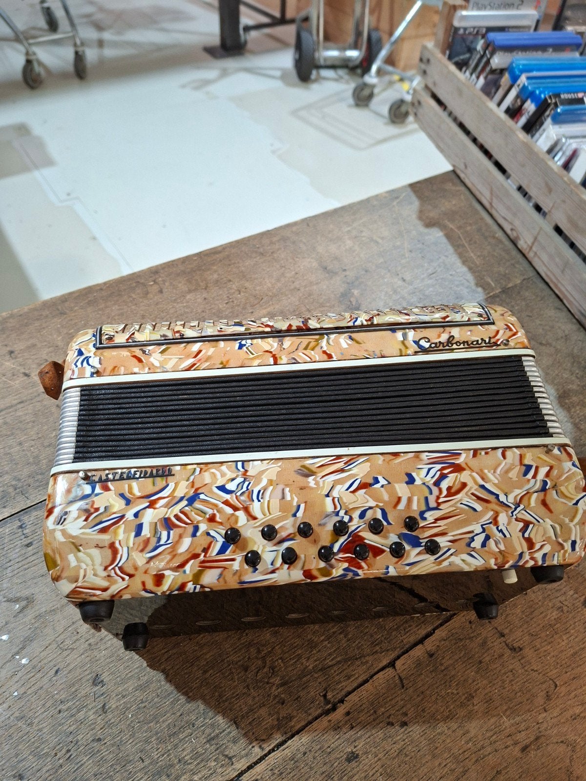 Carbonari Castelfidardo Accordeon - Vintage Toetsaccordeon, Overige merken, Gebruikt, Carbonari Castelfidardo, Met riemen
