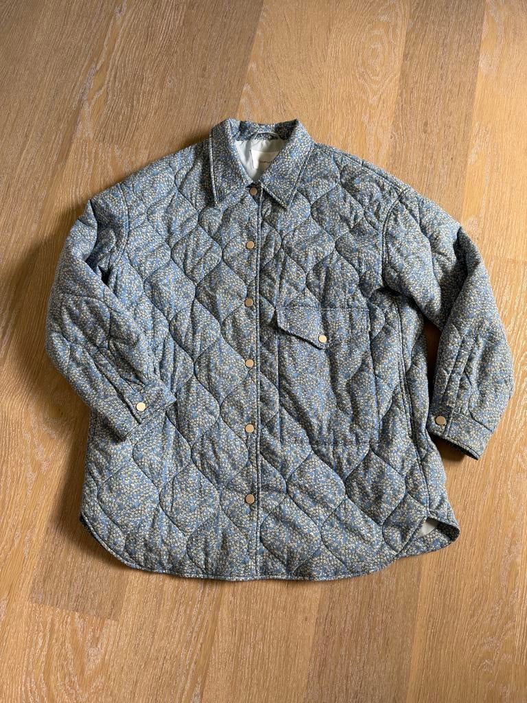 Opus gewatteerd jasje met bloemenprint, Ophalen of Verzenden, Gedragen, Maat 38/40 (M), Blauw