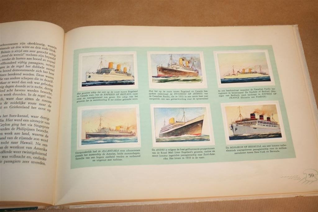 Oceaanreuzen. Compleet Plaatjesalbum 1952., Boeken, Prentenboeken en Plaatjesalbums, Ophalen of Verzenden, Gelezen