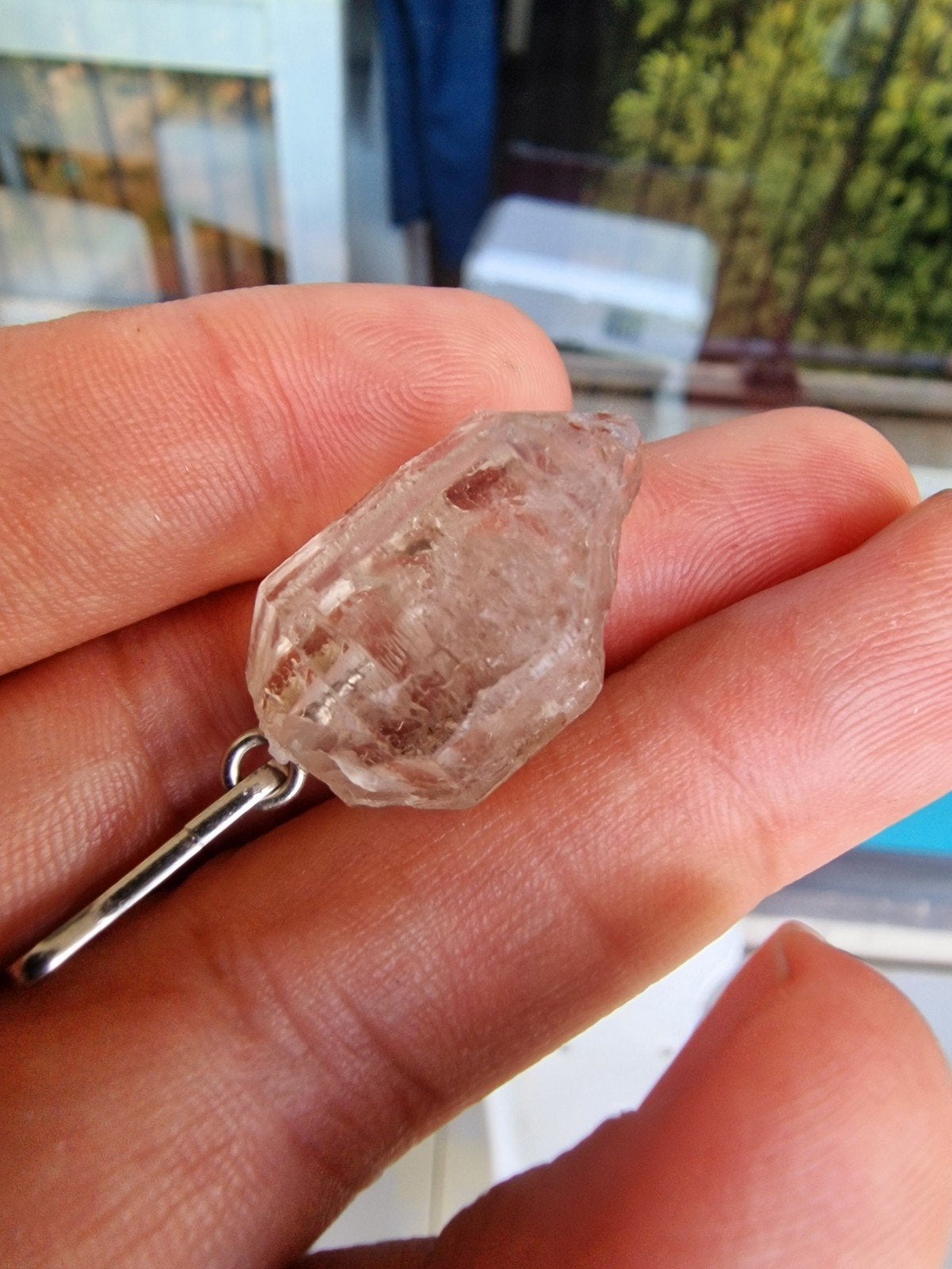 Herkimer Diamant Hanger N392 - 7 gram, Gebruikt, Onbekend, Ophalen of Verzenden, Onbekend