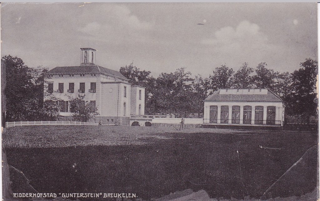 Breukelen. Oude Ansichtkaart Ridderhofstad Gunterstein. 1912, Ophalen of Verzenden, Voor 1920, Gelopen, Utrecht