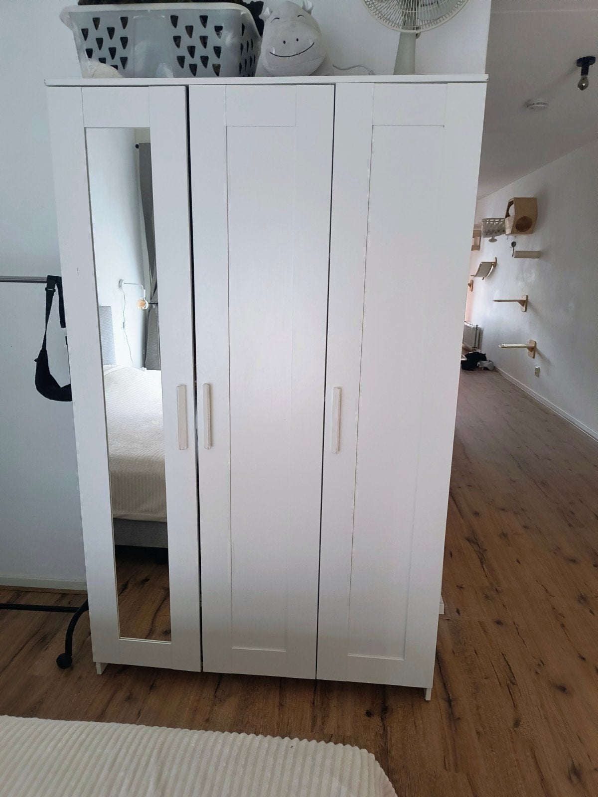 IKEA BRIMNES kledingkast + nachtkastje, Ophalen, Gebruikt, 100 tot 150 cm, 150 tot 200 cm