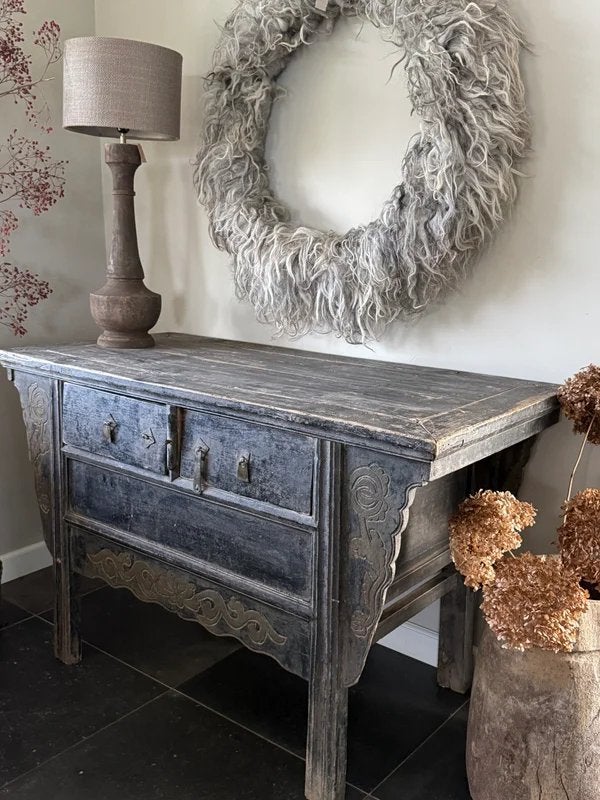 Authentiek chinees dressoir / wandkast / sidetable, 100 tot 150 cm, Rechthoekig, Ophalen, Bergen op Zoom