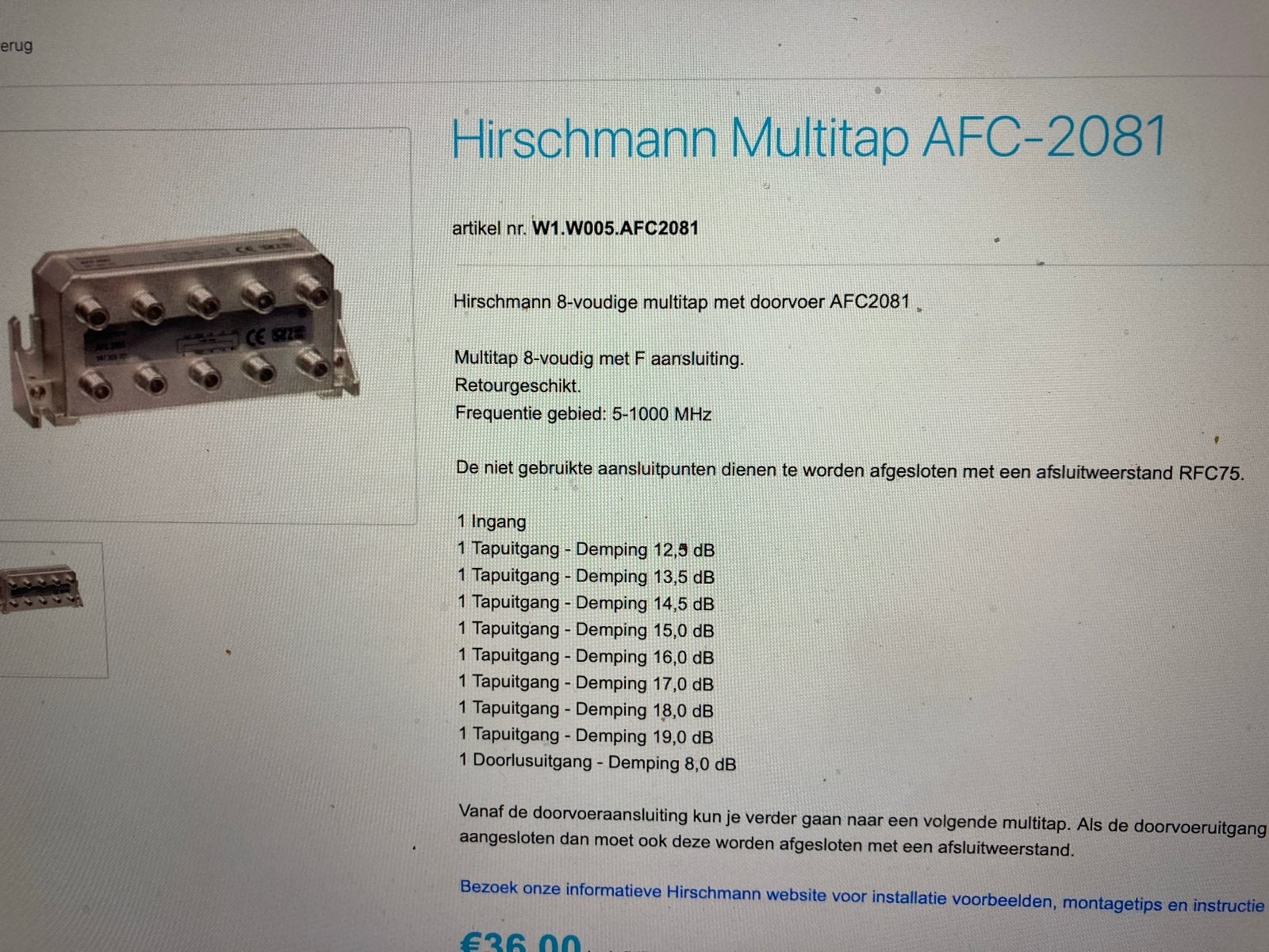 Astro AL 223 G actieve huis- en lijnversterker + Hirschmann, Ophalen of Verzenden, Gebruikt, Minder dan 2 meter, Coaxiale kabel