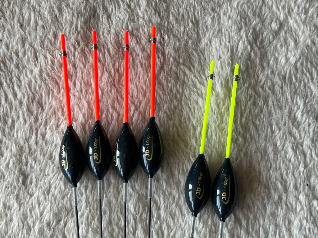 adv 535 / NIEUW set 6 inline dobbers JD FLOAT 1,00gr, Ophalen of Verzenden, Nieuw, Dobber of Lood