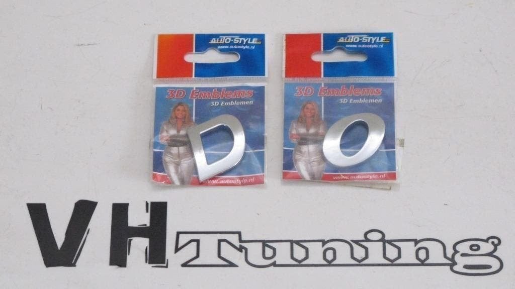 3D logo letters Chroom, zelfklevend merk Autostyle, Auto diversen, Ophalen of Verzenden