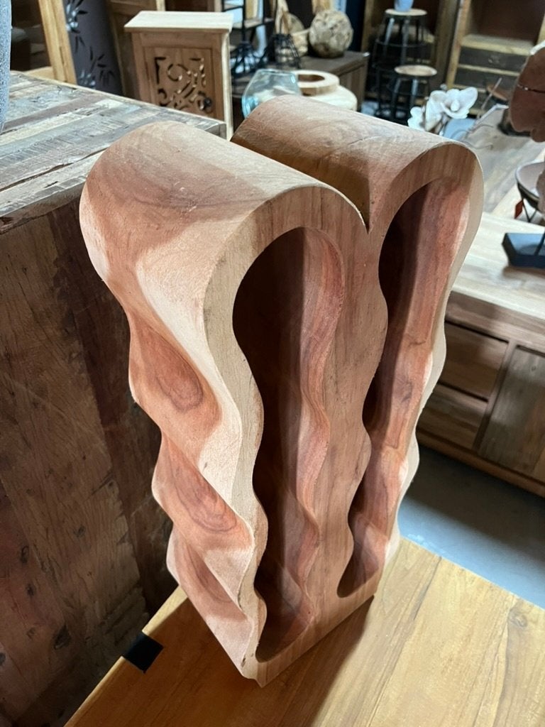 Flessenrek, wijnrek, suar, tropisch hardhout, 8 flessen, 50 – 75, 5 tot 15 flessen, Nieuw, Ophalen of Verzenden
