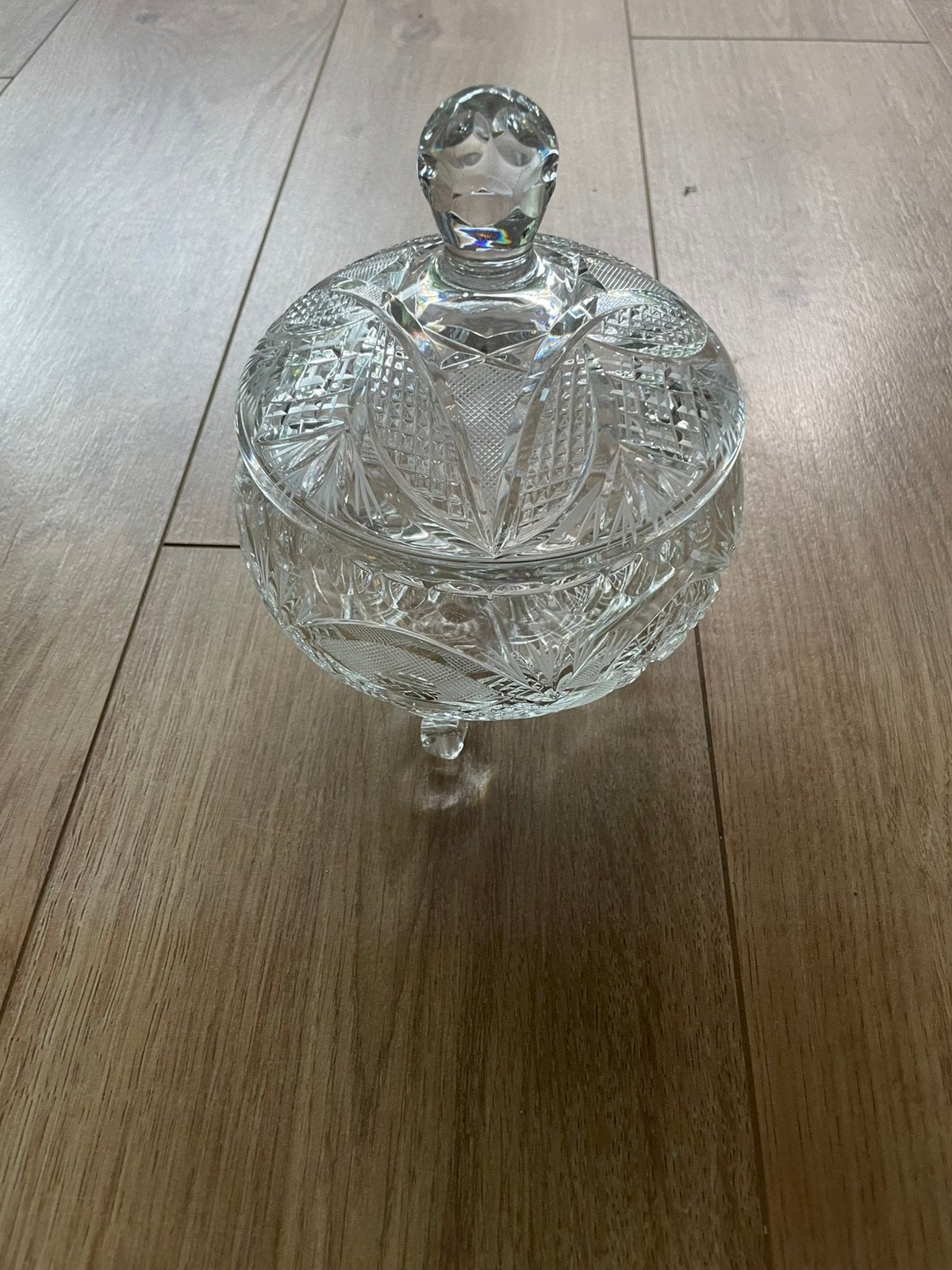Bonboniere schaaltje met deksel kristal, Ophalen of Verzenden, Zo goed als nieuw