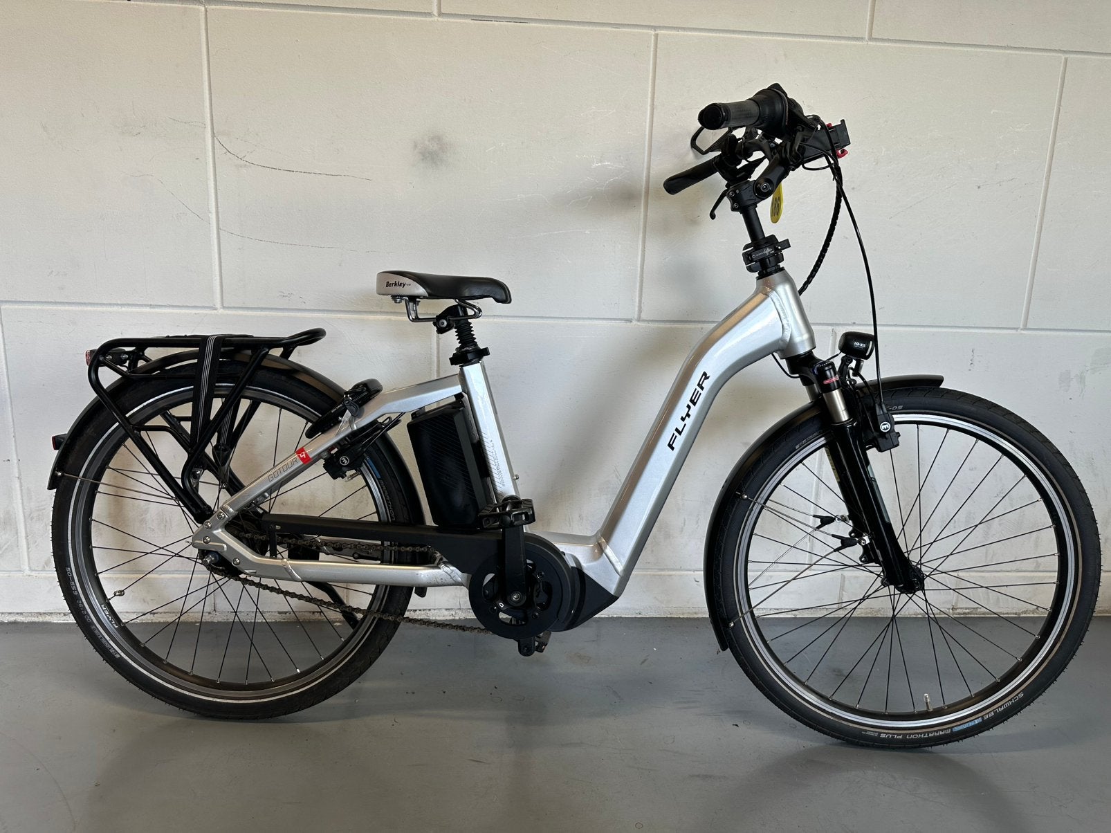 Flyer GoTour 4 42cm, 630Wh accu, lage instap, mand, garantie, Overige merken, Ophalen of Verzenden, Zo goed als nieuw, Minder dan 47 cm