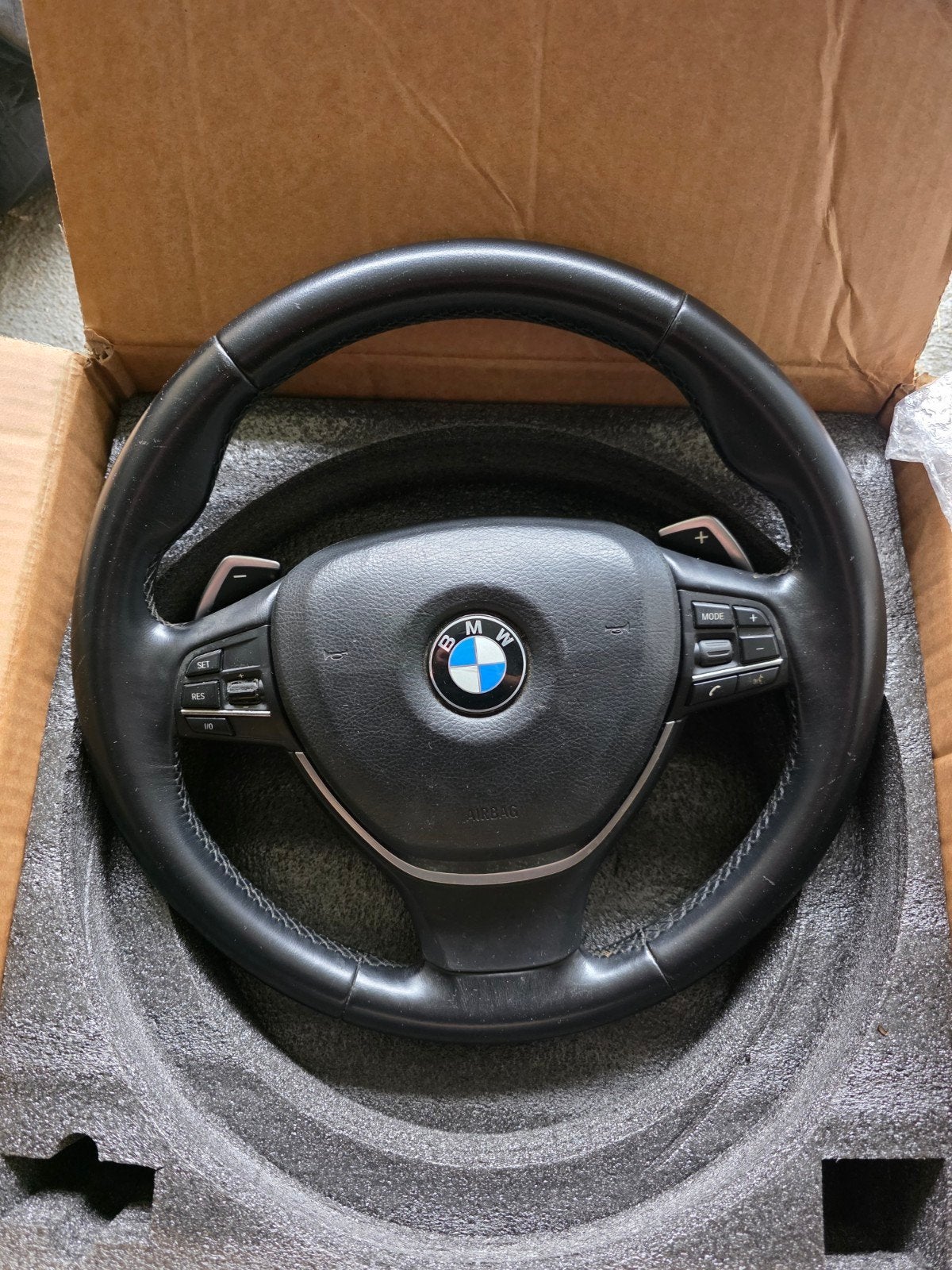 BMW 5 serie 6 seire Stuur met Flippers (Airbag defect), Auto-onderdelen, Ophalen of Verzenden, Gebruikt, BMW