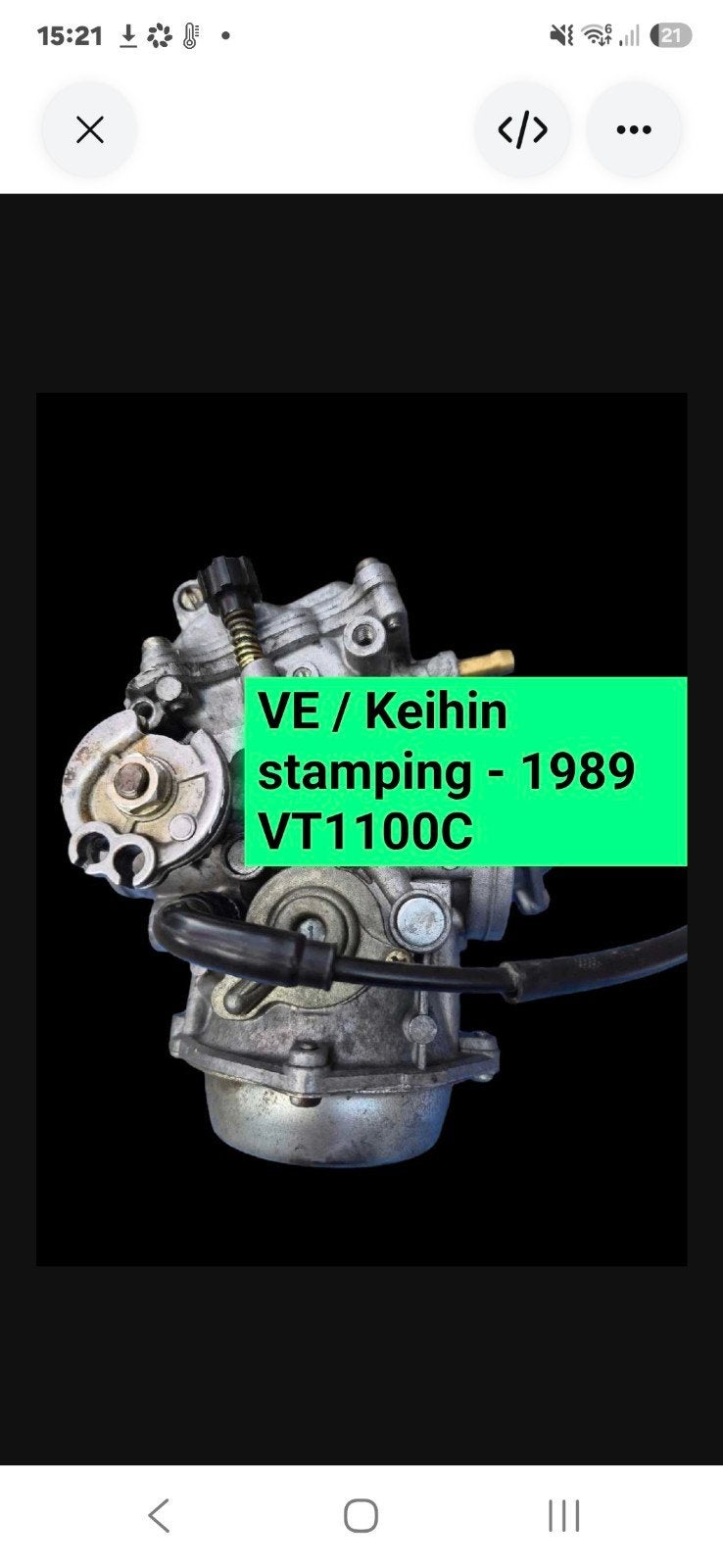 VT 1100cc carburateur Shadow, Ophalen, Gebruikt