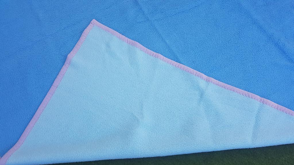 Vintage grote blauwe Eurocover dralon deken - 230 x 180, Ophalen of Verzenden, Gebruikt