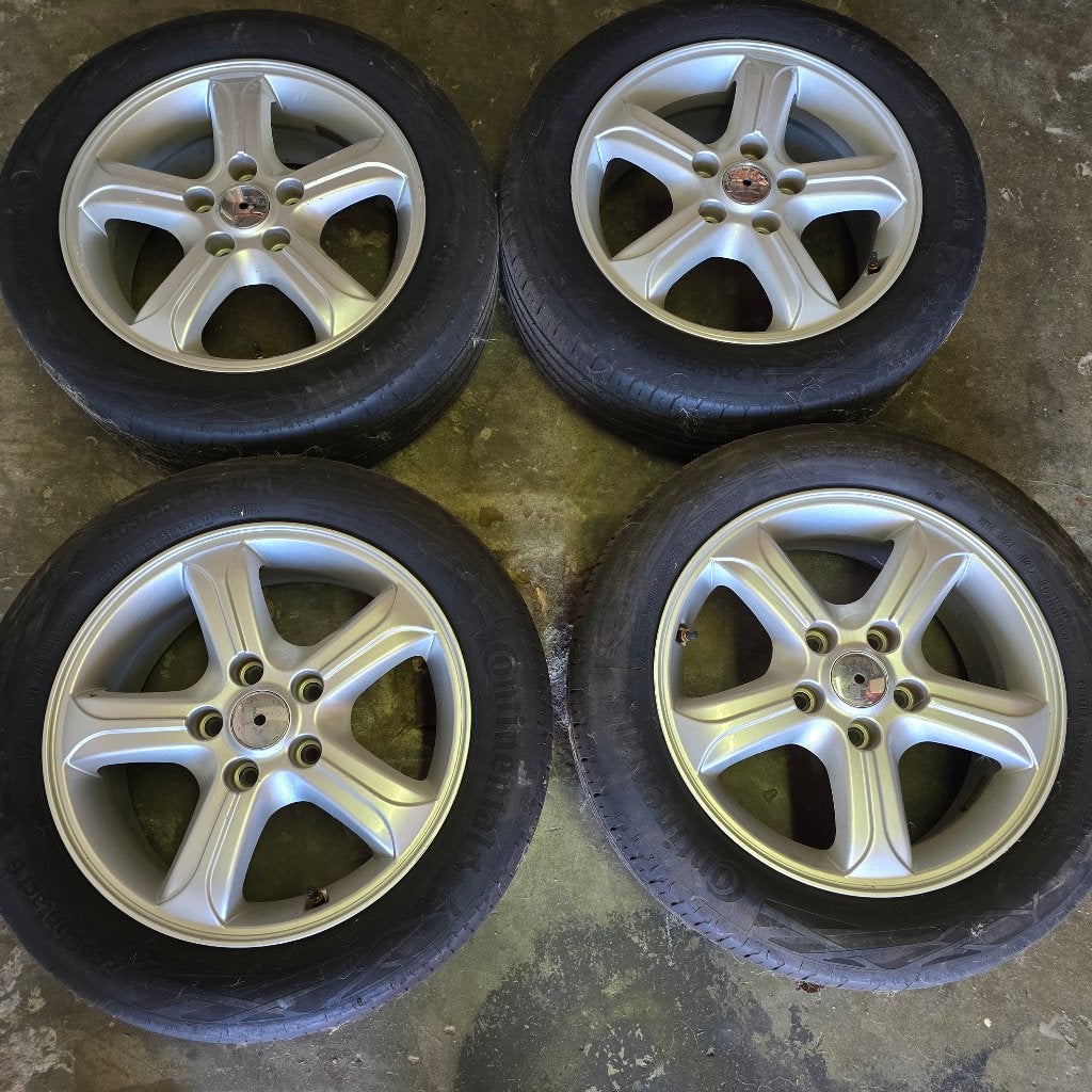 Lichtmetalen velgen en banden, Auto-onderdelen, Banden en Velgen, Ophalen, Gebruikt, 16 inch, Banden en Velgen