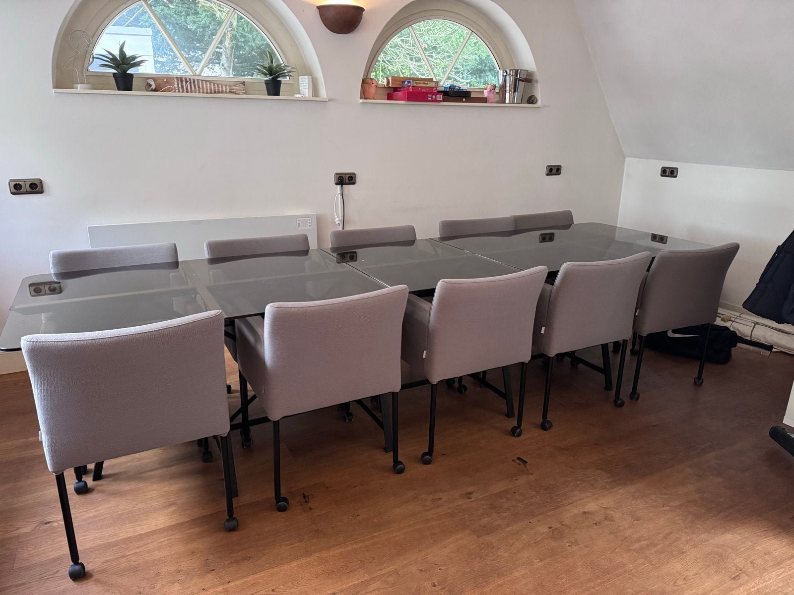Spectrum Endless tafel 3,30 m + 10 Gelderland Lucca stoelen, Ophalen of Verzenden, Zo goed als nieuw
