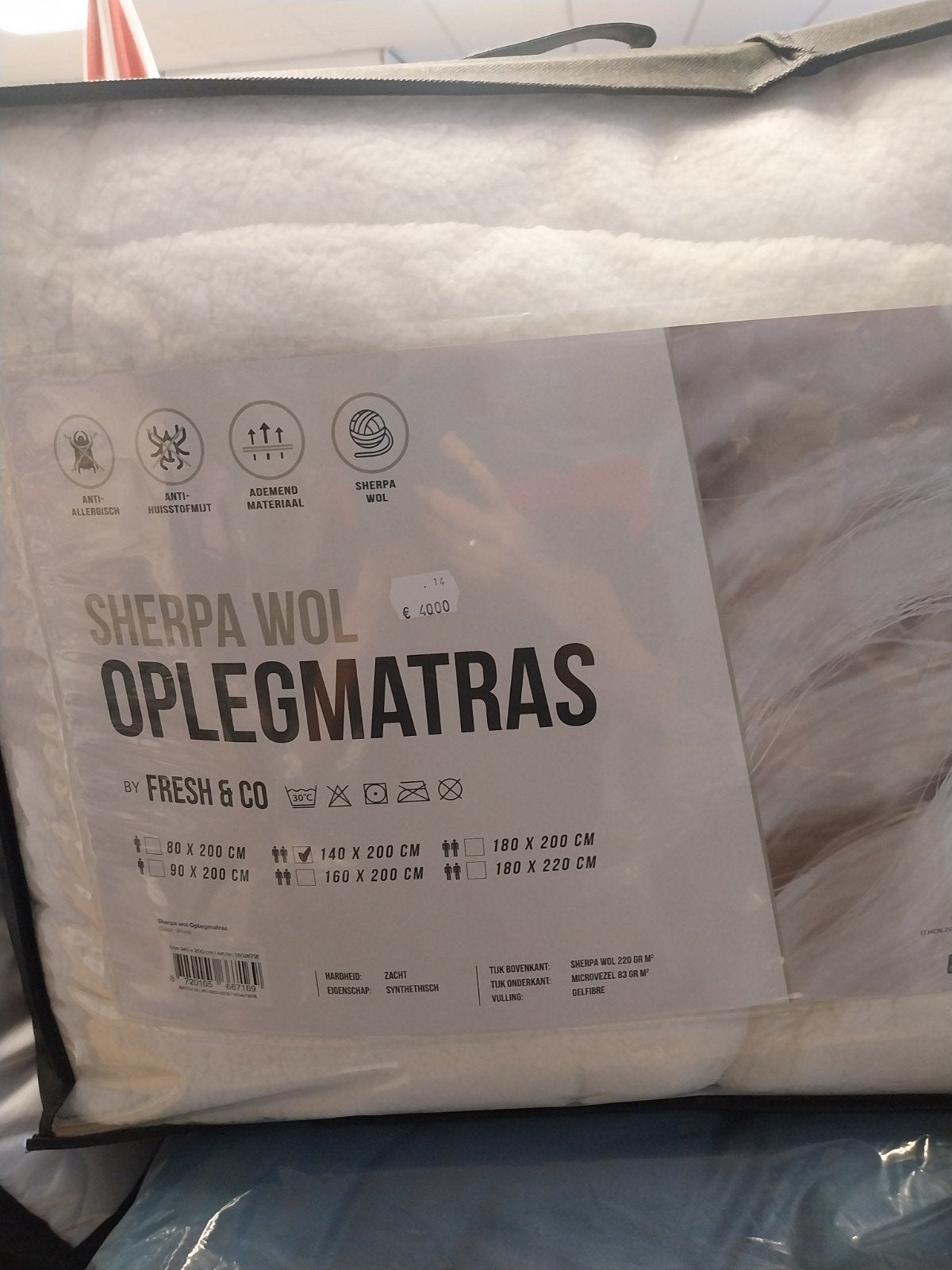Sherpa Wol Oplegmatras - Diverse Maten, Ophalen, Overige maten, Matras, Overige maten