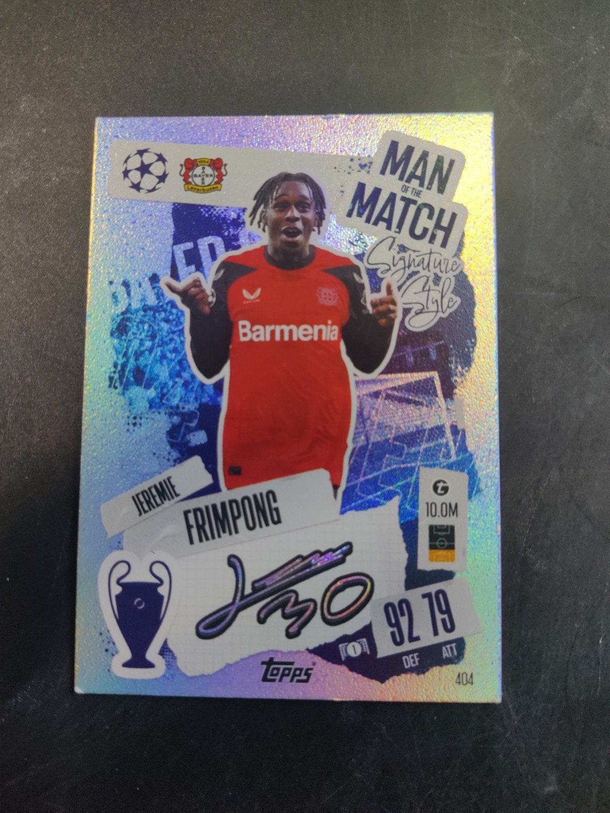 Jeremie Frimpong Topps Match Attax Champions League Kaart, Ophalen of Verzenden, Zo goed als nieuw, Buitenlandse clubs, Spelerskaart