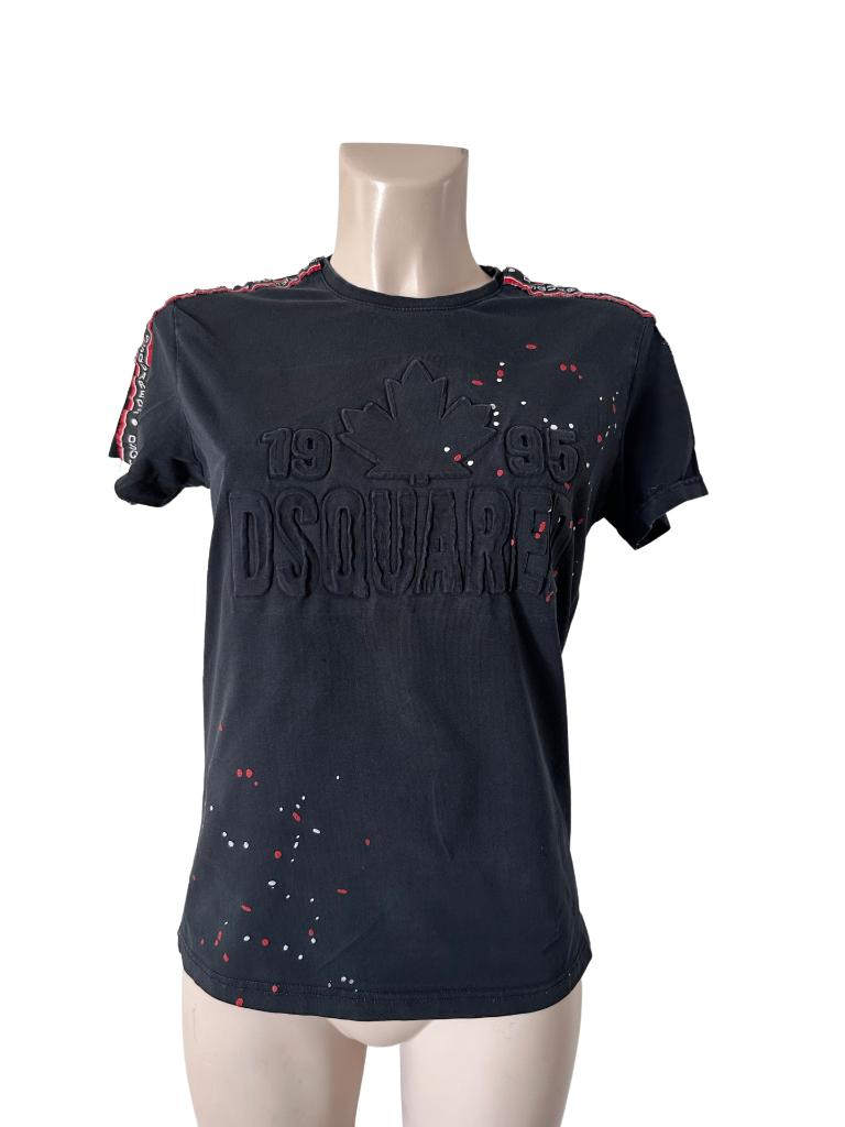 Dsquared shirt M, Kort, Zwart, Ophalen of Verzenden, Zo goed als nieuw
