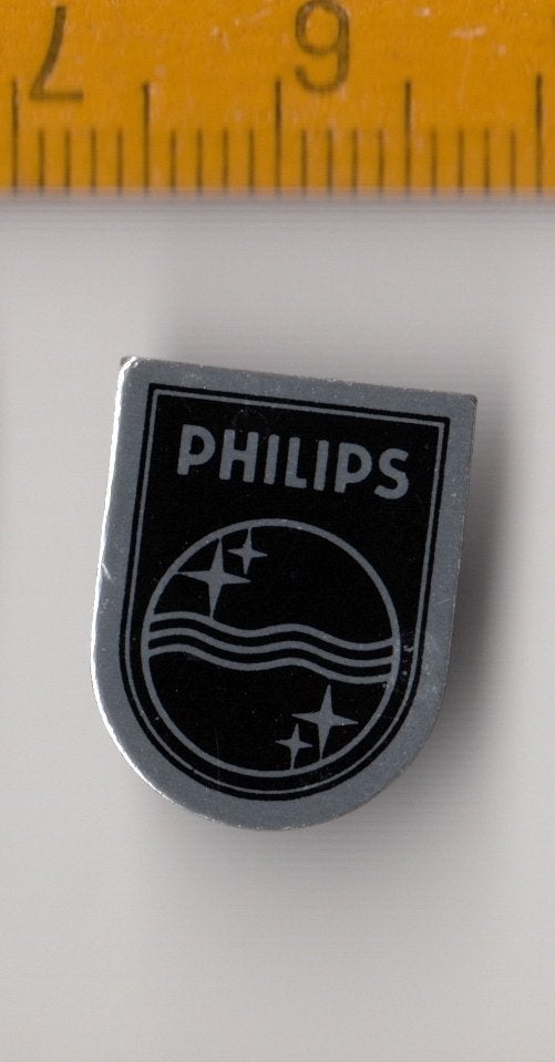 Philips logo Radio embleem schildje blik C, Ophalen of Verzenden