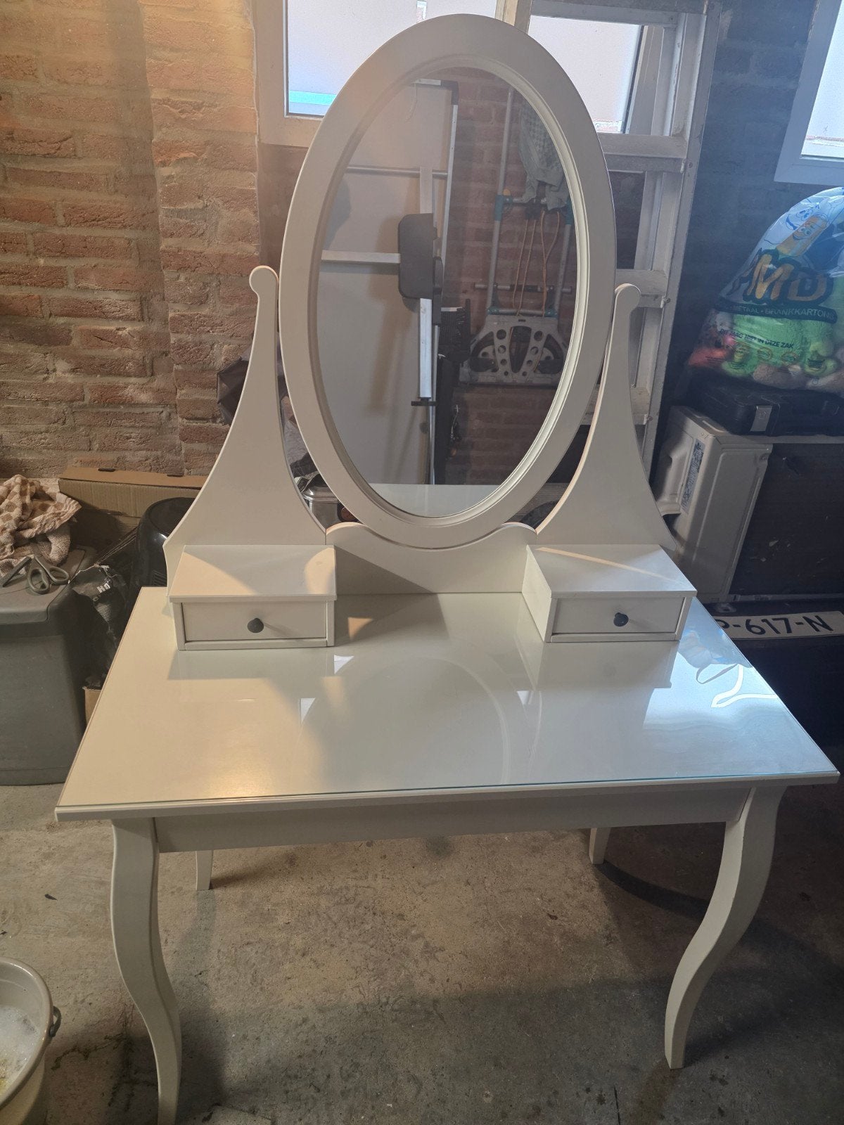 witte makeup/kaptafel, Ophalen, Gebruikt, 50 tot 100 cm, Minder dan 100 cm