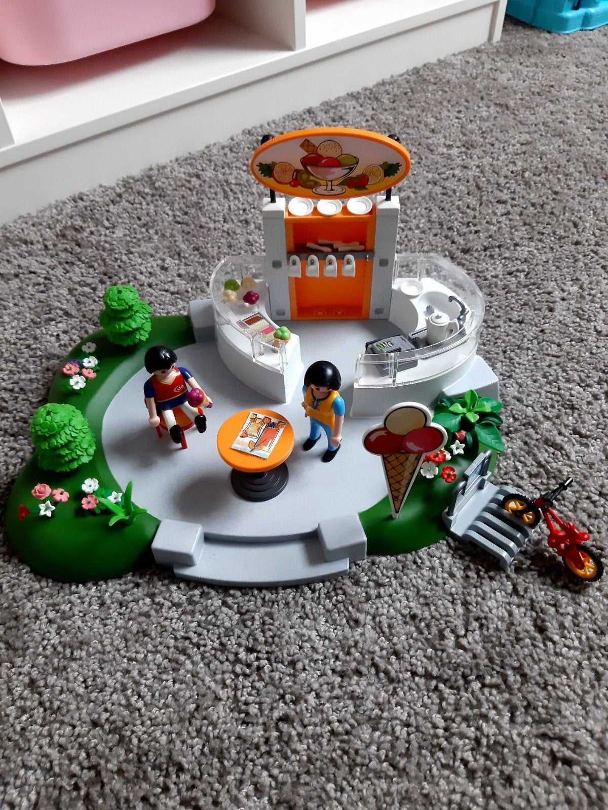 Playmobil ijssalon 4134 zgan, Complete set, Overige typen, Ophalen of Verzenden, Zo goed als nieuw