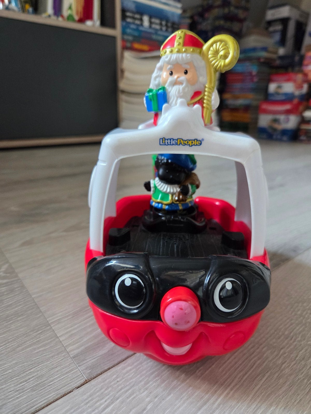Sinterklaas en Zwarte Piet - Little People boot + muziek, Ophalen of Verzenden