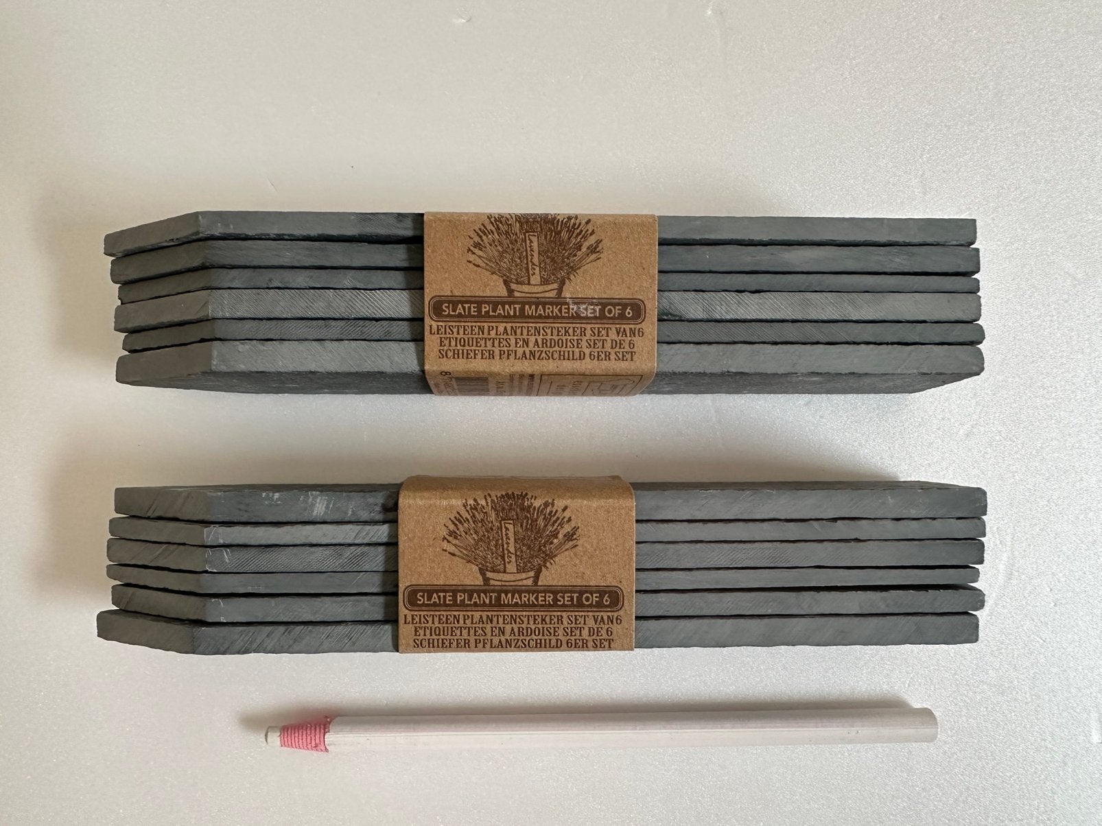 Esschert Design -Leisteen Plantenstekers (12) + krijtpotlood, Ophalen of Verzenden, Nieuw
