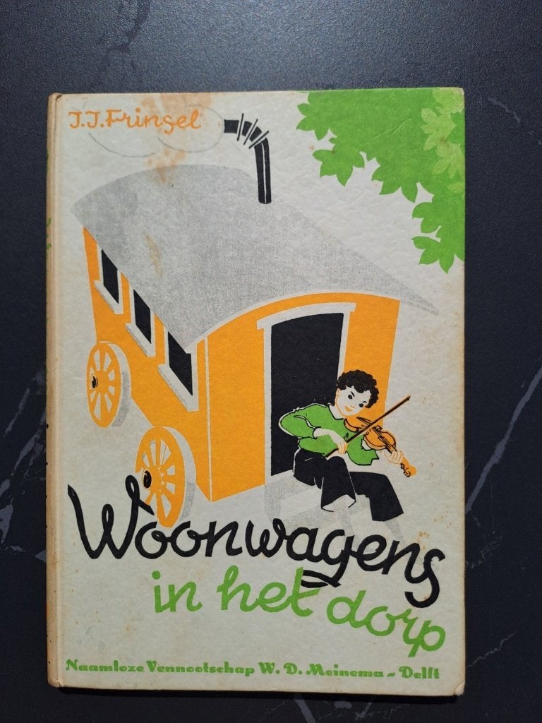 oud kinderboek Woonwagens in het dorp, Ophalen