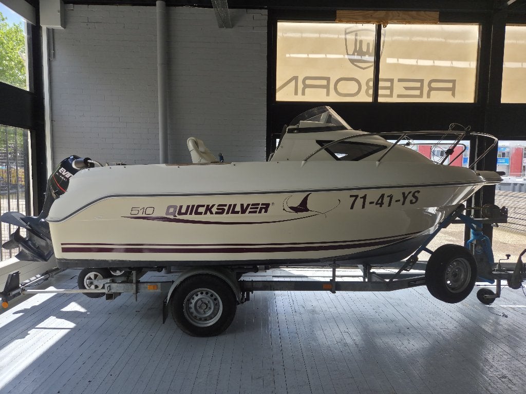 Quicksilver 510 | 2016 | Evinrude 90 pk | Benzine, Watersport en Boten, Vis- en Consoleboten, Gebruikt, Quicksilver, 90 pk, Ophalen