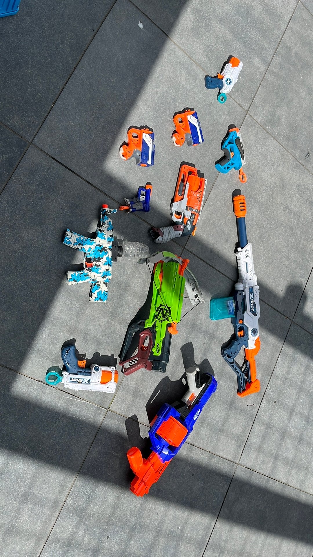 Nerf Pistolen, Ophalen, Gebruikt