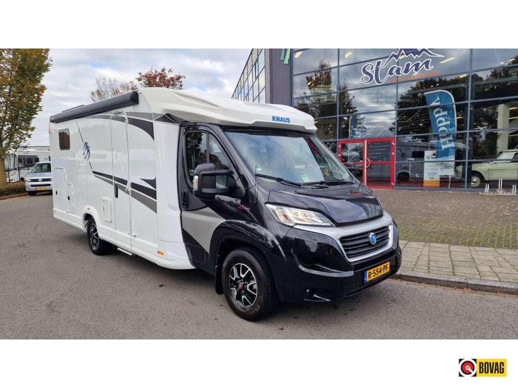Knaus Live TI 700 MEG enkele bedden zonnepaneel bearlock tv, Caravans en Kamperen, Campers, Ringverwarming, Fiat, Tot en met 2