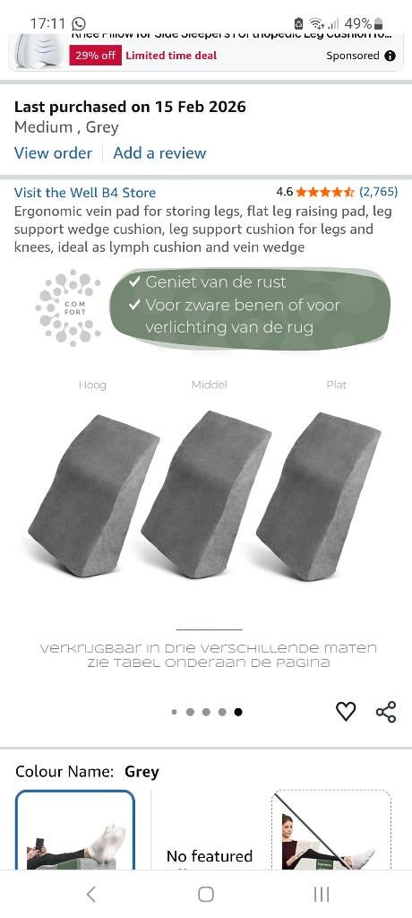 Ergonomisch kussen, Ophalen, Eenpersoons, Nieuw, Kussen