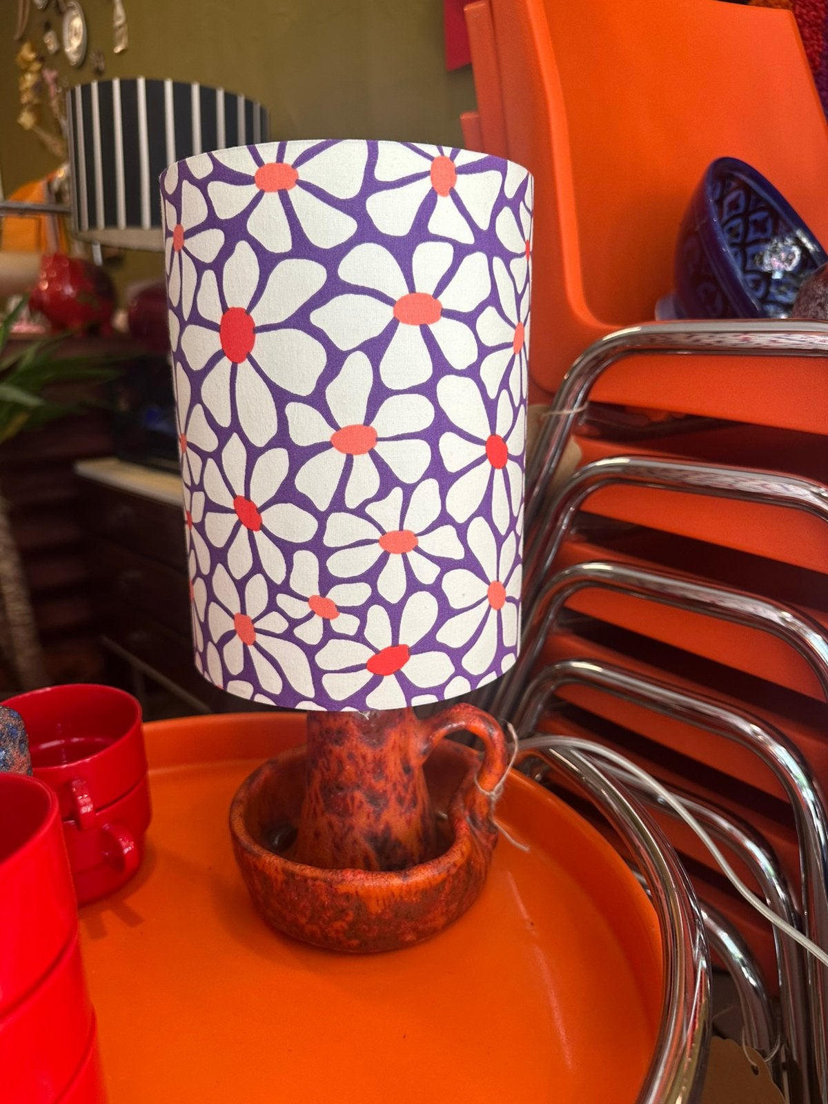 Vintage lampje keramiek, Vintage, Keramiek, Ophalen of Verzenden, Zo goed als nieuw