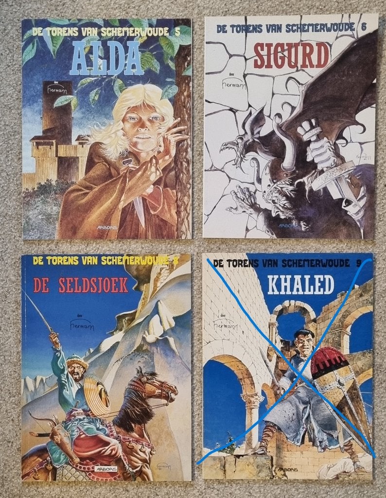 Hermann - De Torens van Schemerwoude | album nr 5, 6, 8, Boeken, Stripboeken, Meerdere stripboeken, Ophalen of Verzenden, Zo goed als nieuw