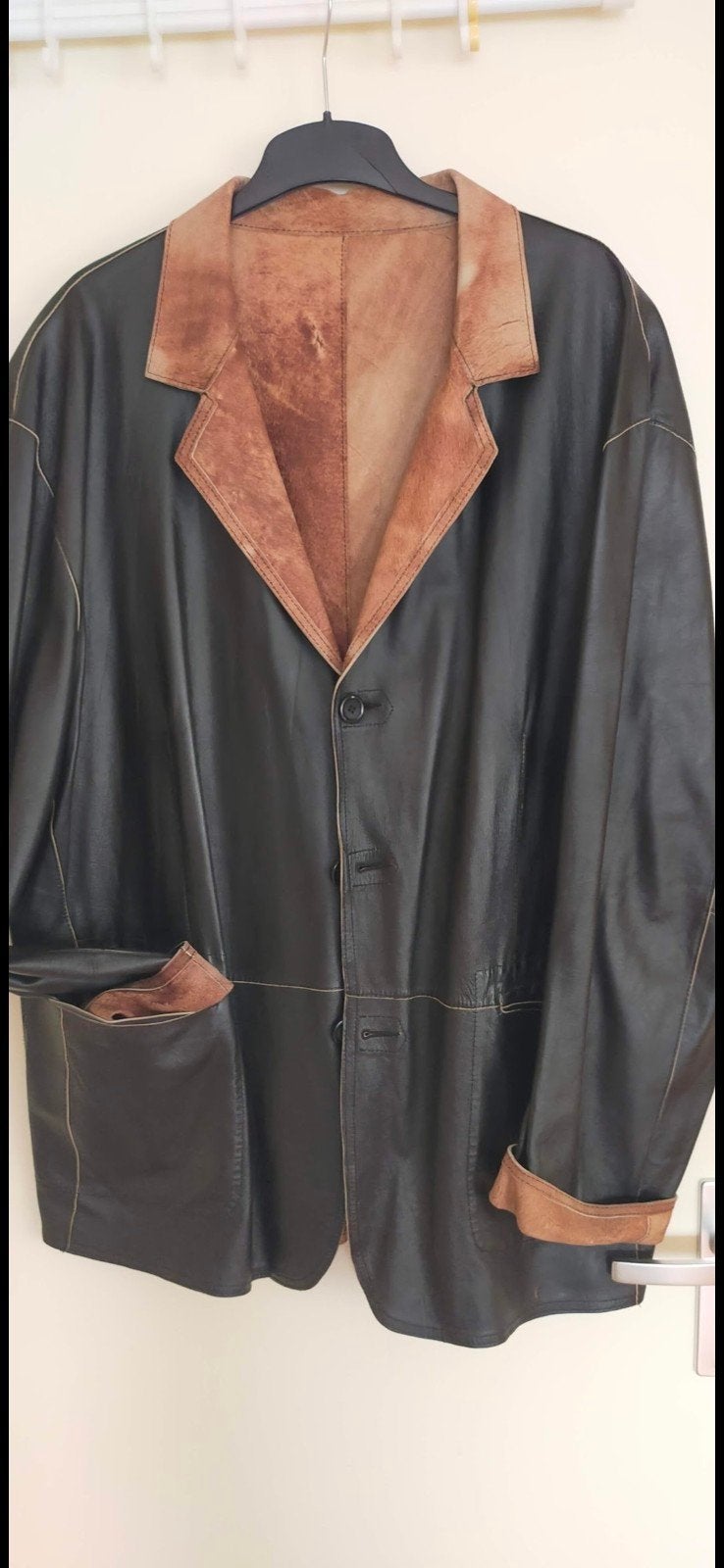 Leren heren jasje mt.52/54. 2 kanten draagbaar, Kleding | Heren, Maat 52/54 (L), Bruin, Ophalen of Verzenden, Zo goed als nieuw