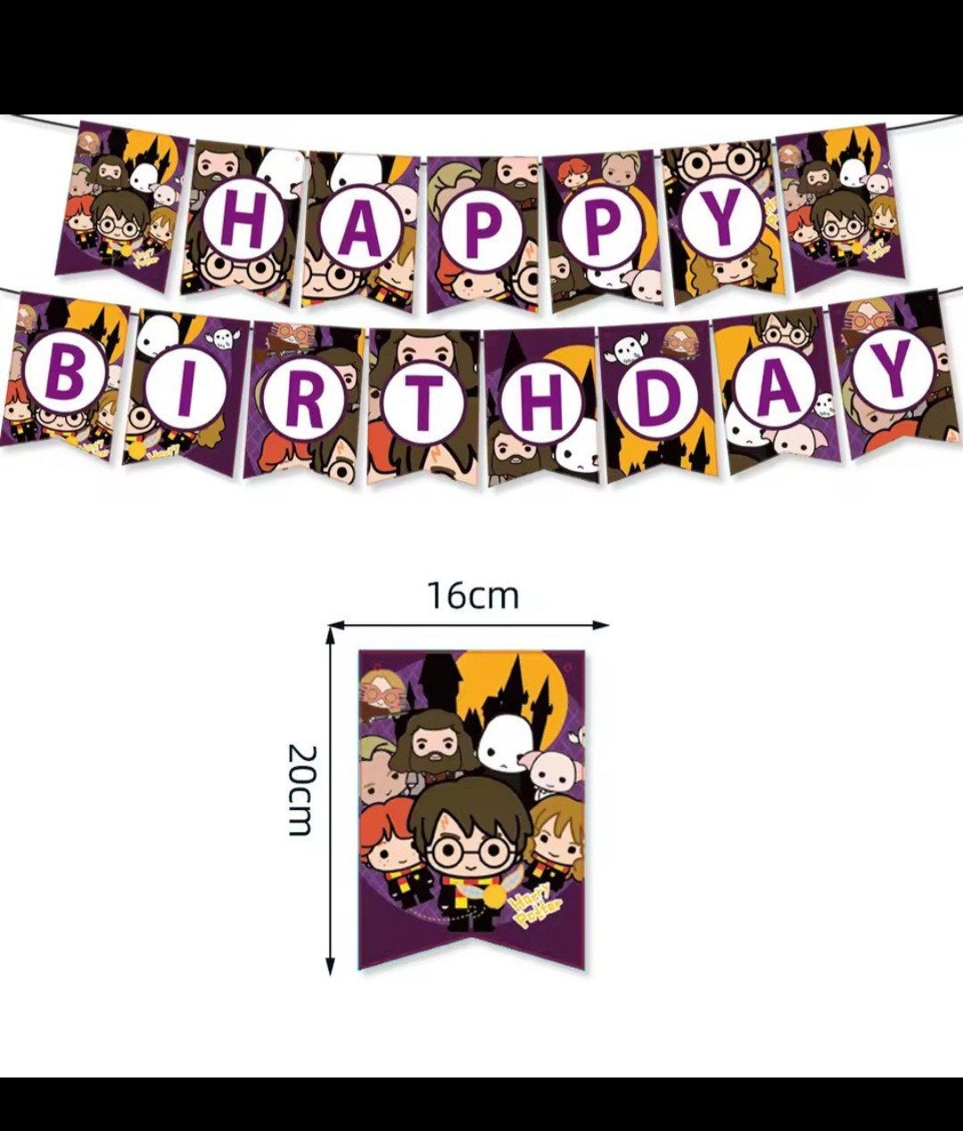 Nieuw Harry Potter Happy Birthday Slinger Feestversiering, Ophalen, Nieuw, Versiering, Verjaardag