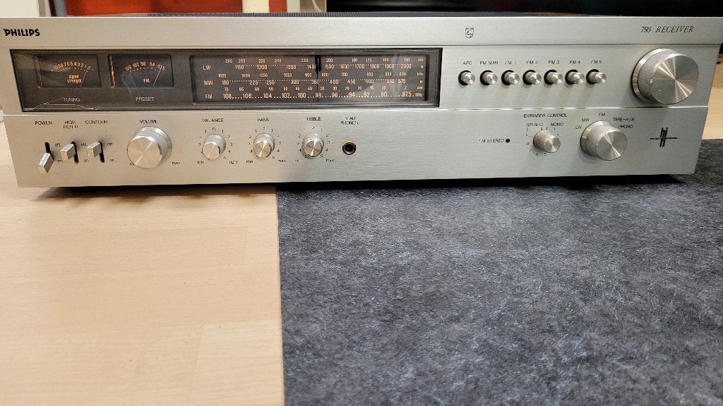 Vintage Philips 793 Receiver, Overige merken, Gebruikt, Ophalen of Verzenden, Minder dan 60 watt
