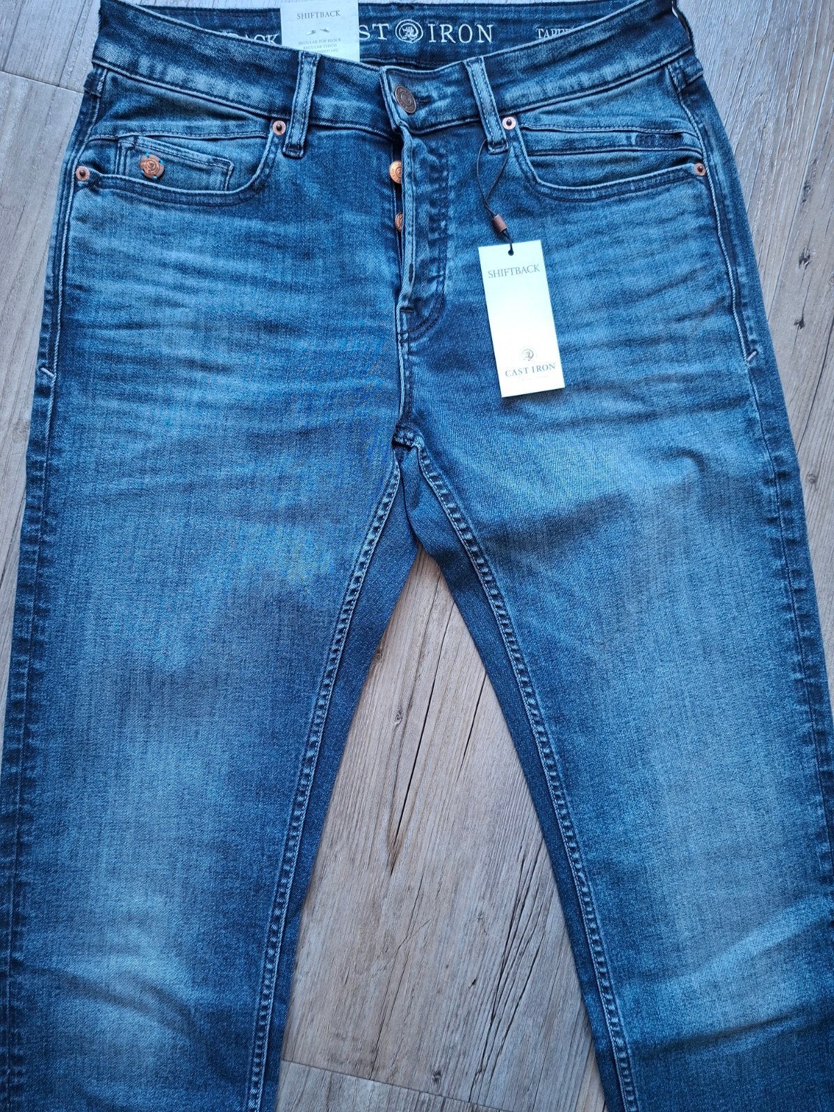 CAST IRON Shiftback tapered fit jeans W31 L34, Blauw, Nieuw, W32 (confectie 46) of kleiner, Ophalen of Verzenden