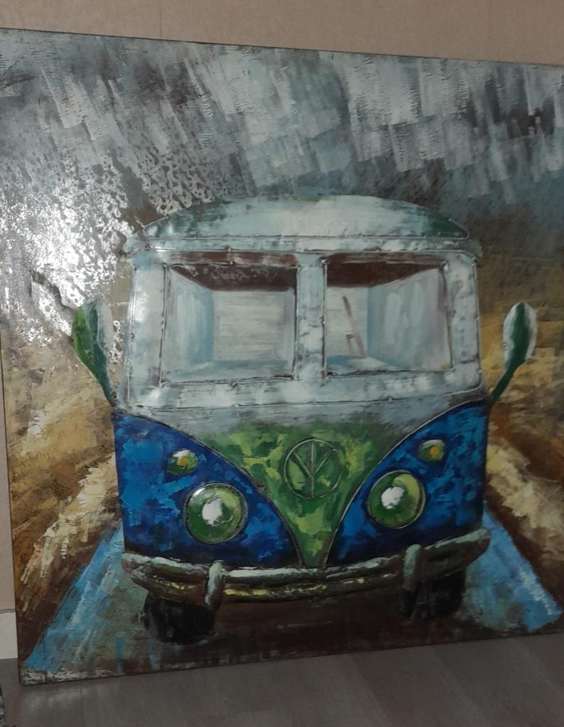 3d metalen schilderij, Ophalen, Zo goed als nieuw, Schilderij, 100 tot 125 cm
